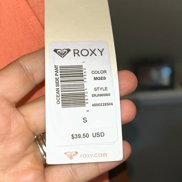 NWT Roxy Oceanside beach pant coral color women’s size 4 - Picture 6 of 10
